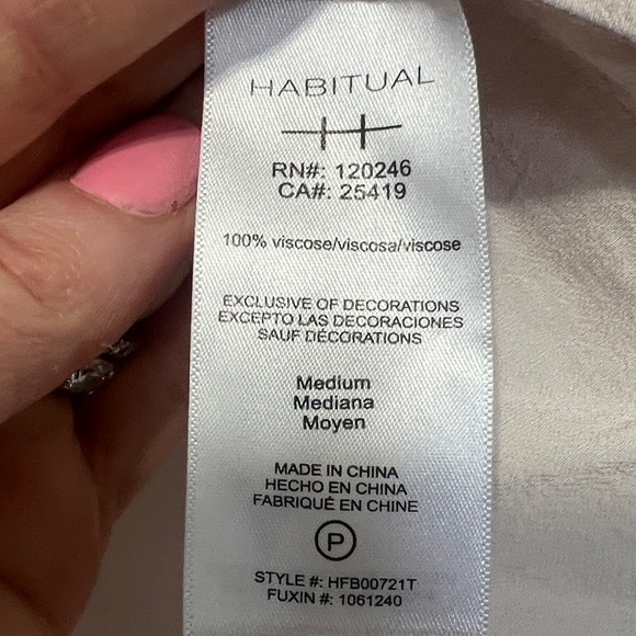 Habitual Ferra Asymmetric Blouse in Blush - Picture 7 of 7